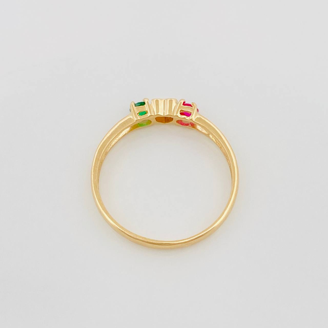 Anillo Corazon 1.85 g / T7 1/2 Oro Amarillo 18K