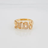 Ring God 2.35 g / T7 1/2 Yellow Gold 18K