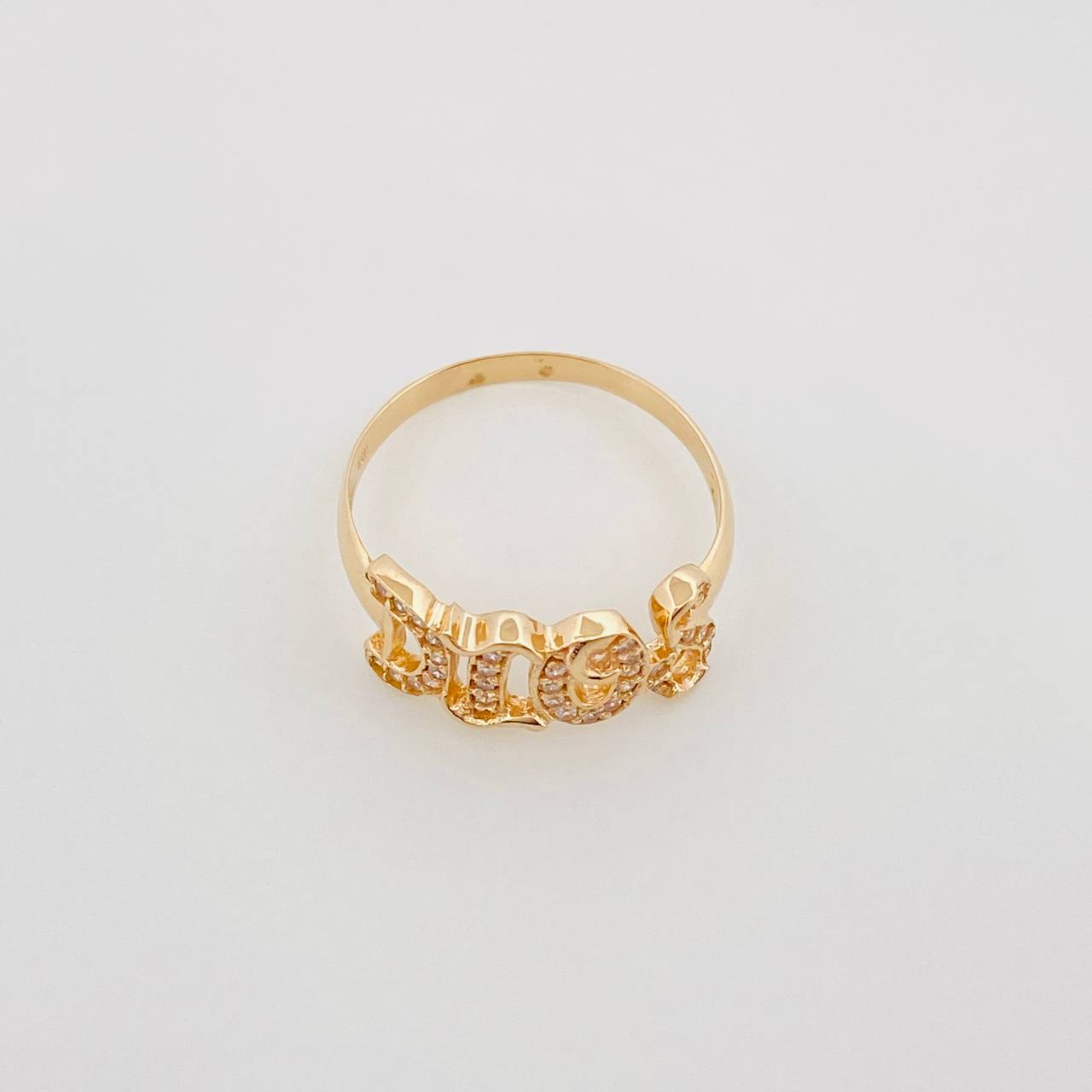 Ring God 2.35 g / T7 1/2 Yellow Gold 18K