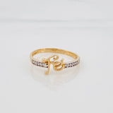 Anillo Fe 1.6 g / T6 3/4 Dos Oros Amarillo Blanco 18K