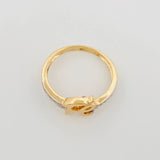 Faith Ring 2.2 g / Size 6 1/2 Two-Tone Yellow and White Gold 18K