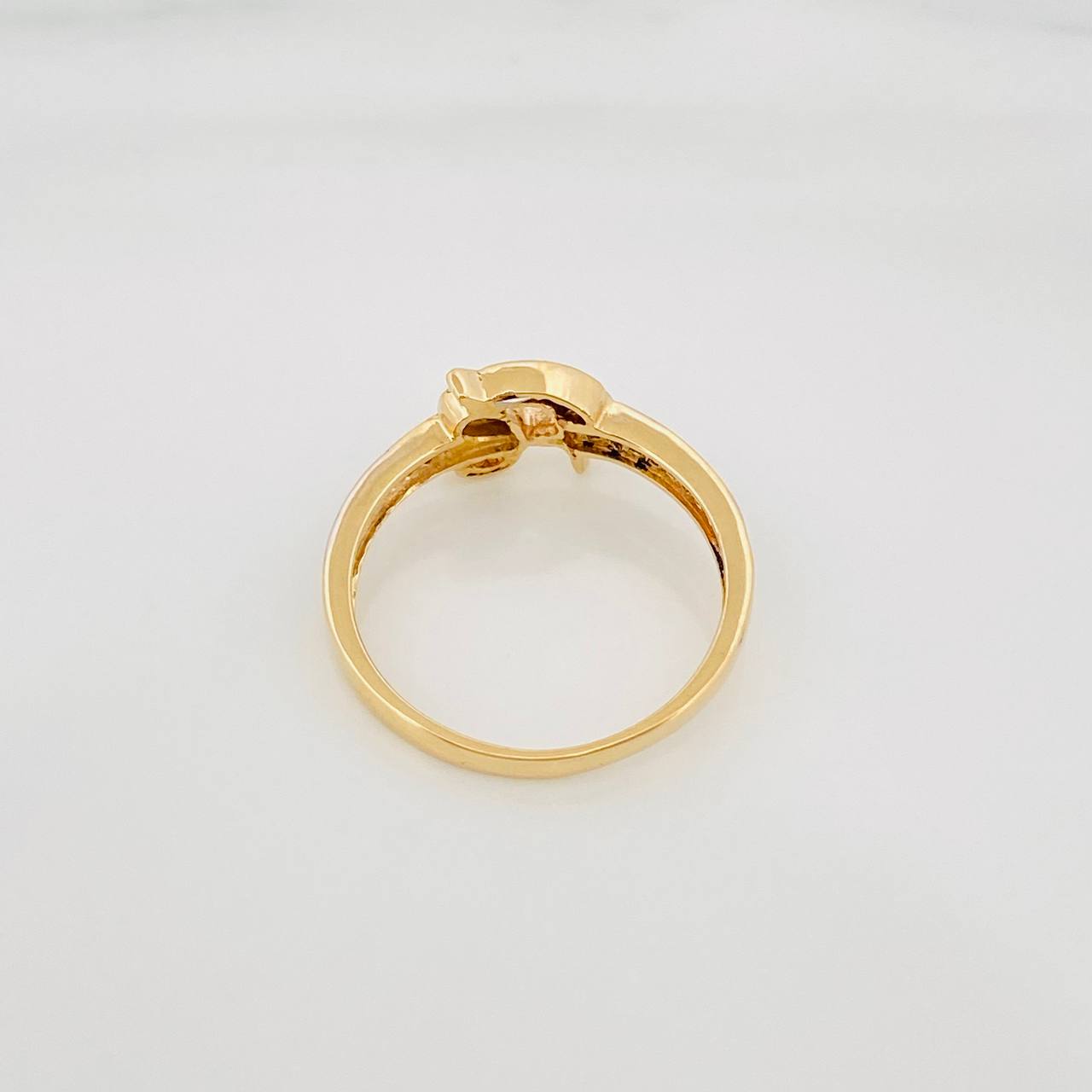 Faith Ring 2.35 g / Size 6 1/2 Two-Tone Yellow and White Gold 18K