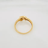 Faith Ring 2.35 g / Size 6 1/2 Two-Tone Yellow and White Gold 18K
