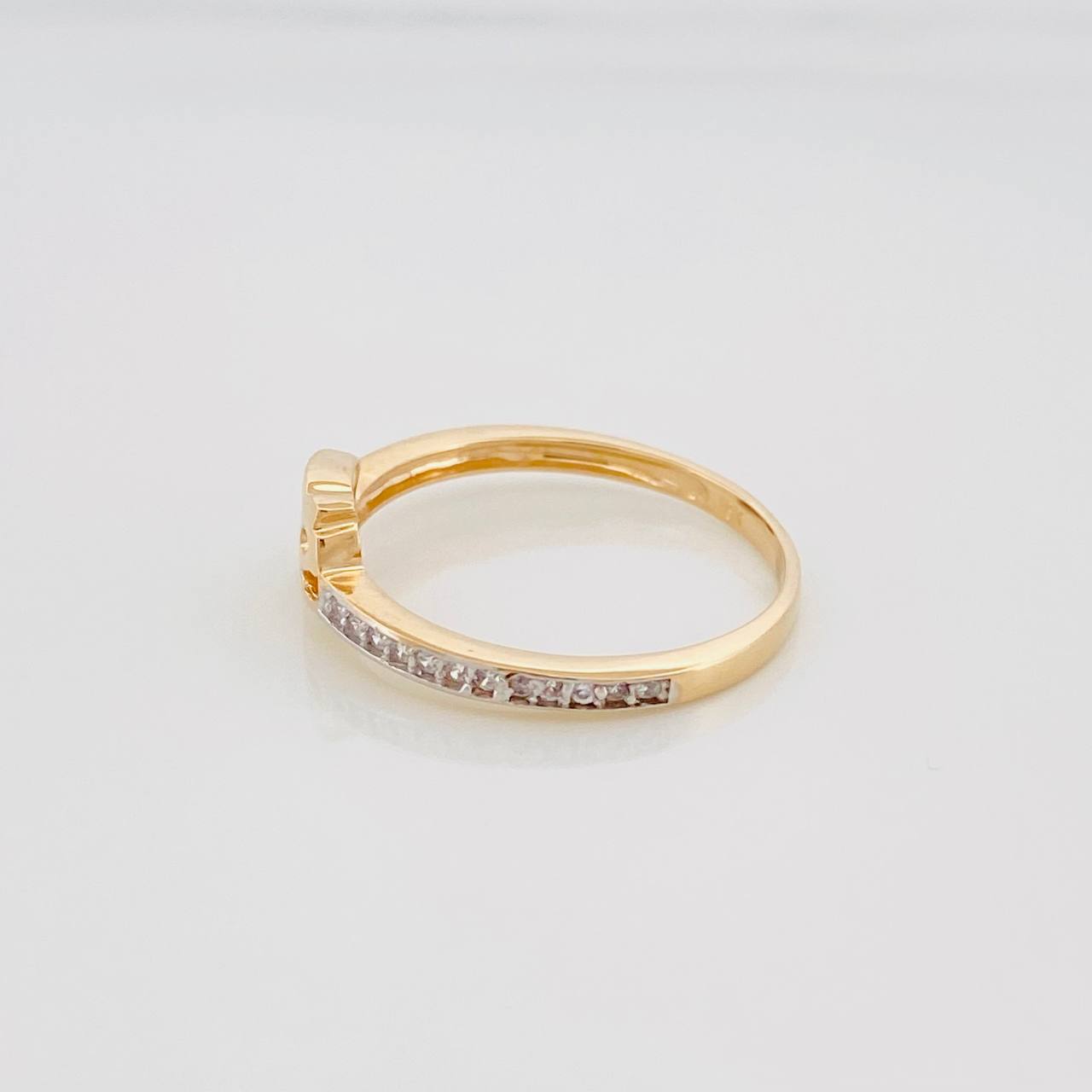 Anillo Fe 1.8 g / T6 Dos Oros Amarillo Blanco 18K