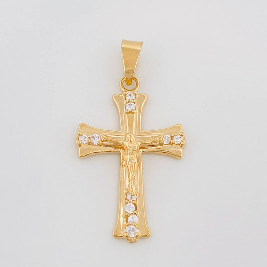 Pendant Cross Christ 2.7 g / 1 3/4 in 18K Yellow Gold