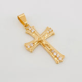 Dije Cruz Cristo 2.7 g / 1 3/4 in Oro Amarillo 18K