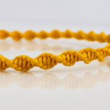 Pulsera Tejida Tricolor Herraje Balon Oro Amarillo 18K