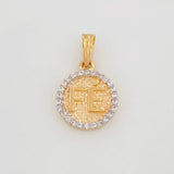 Dije Fe 1.35 g / 3/4 in Dos Oros Amarillo Blanco 18K