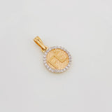 Dije Fe 1.35 g / 3/4 in Dos Oros Amarillo Blanco 18K
