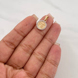 Dije Fe 1.35 g / 3/4 in Dos Oros Amarillo Blanco 18K