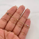 Tobillera Espiga 1.7 g / 9 3/4 in / 1.4 mm Tres Oros 18K