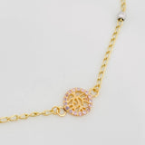 Tobillera Espiga 2.7 g / 9 3/4 in / 1.4 mm Tres Oros 18K
