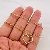 Cadena Aro Seguido Corazon 4.05 g / 18 in / 1.4 mm Tres Oros 18K