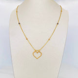 Cadena Aro Seguido Corazon 4.05 g / 18 in / 1.4 mm Tres Oros 18K