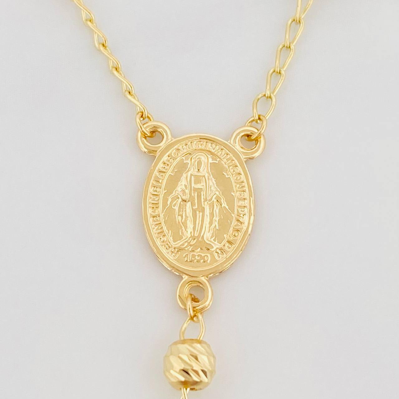 Rosario Virgen Milagrosa 10.45 g / 23 1/4 in / 3.6 mm Tres Oros 18K