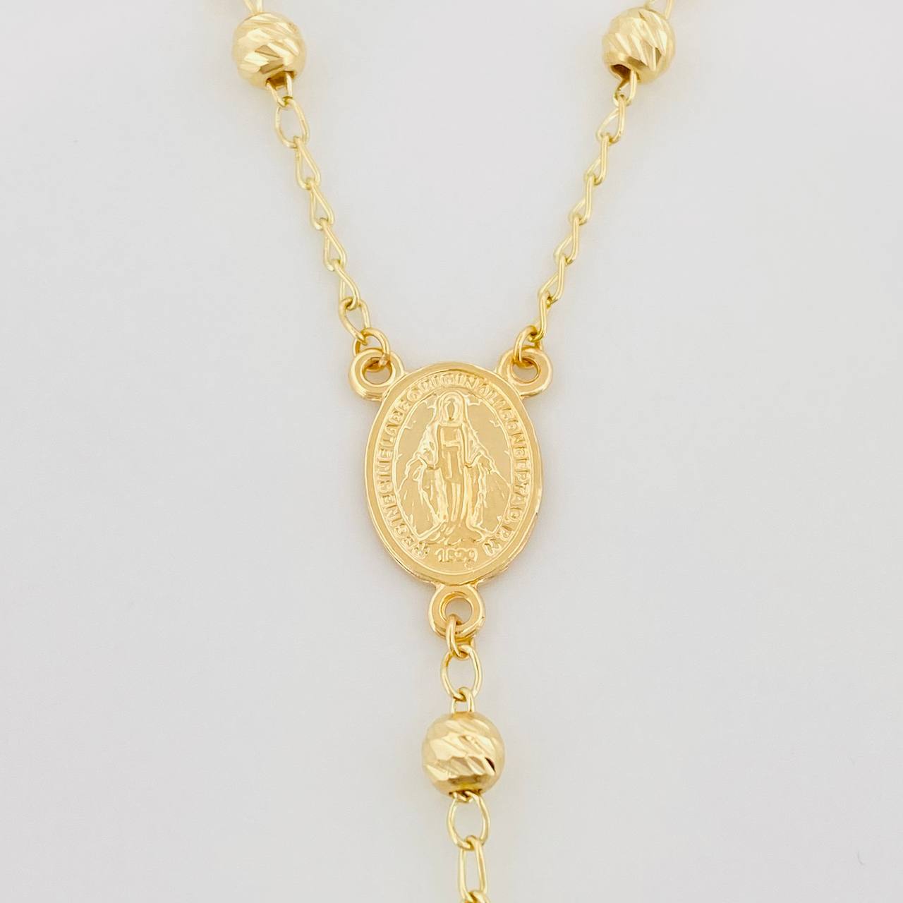 Miraculous Virgin Rosary 11.45 g / 23 1/2 in / 1.2 mm 18K Yellow Gold