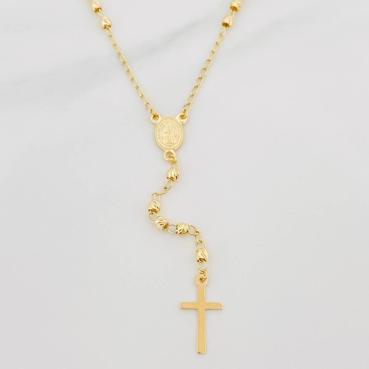 Miraculous Virgin Rosary 5.85 g / 21 1/4 in / 1.3 mm 18K Yellow Gold