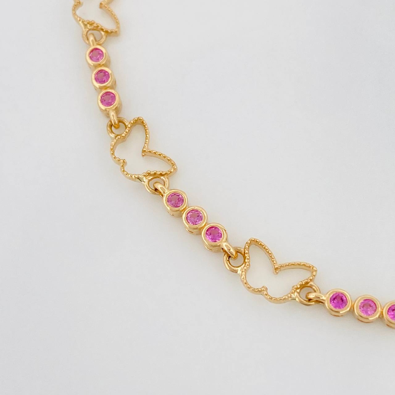 Tennis Bracelet Butterfly 5.15g / 6 3/4 in / 2.6mm Yellow Gold 18K