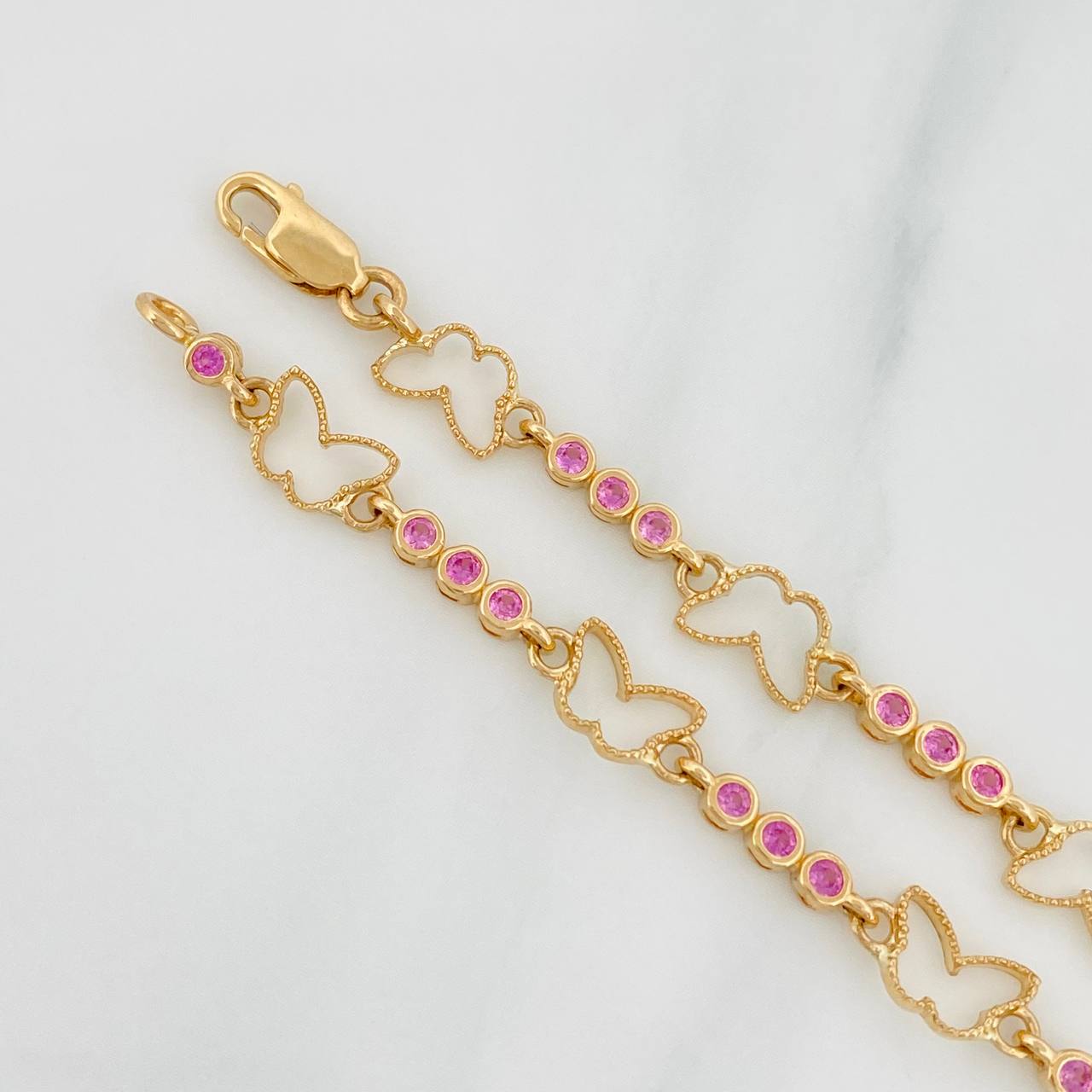 Tennis Bracelet Butterfly 5.15g / 6 3/4 in / 2.6mm Yellow Gold 18K