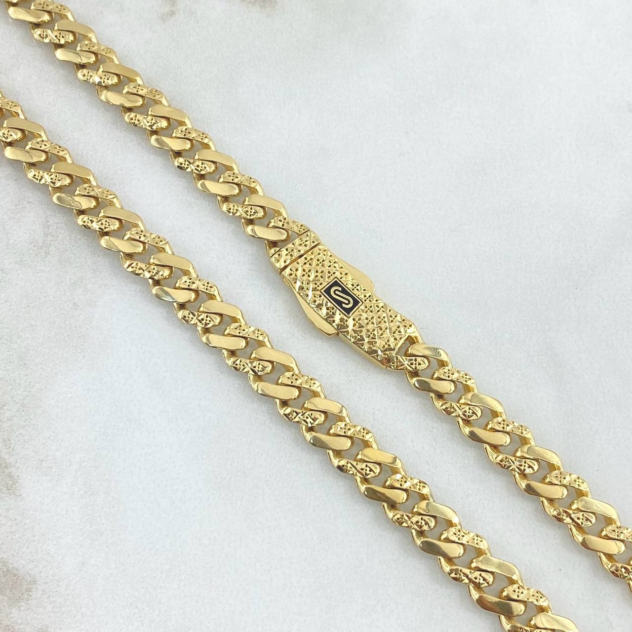 Cuban Links Infinite 24.25gr / 60cm / 6.2mm Diamond Cut Partial Yellow Gold +2 18K ©