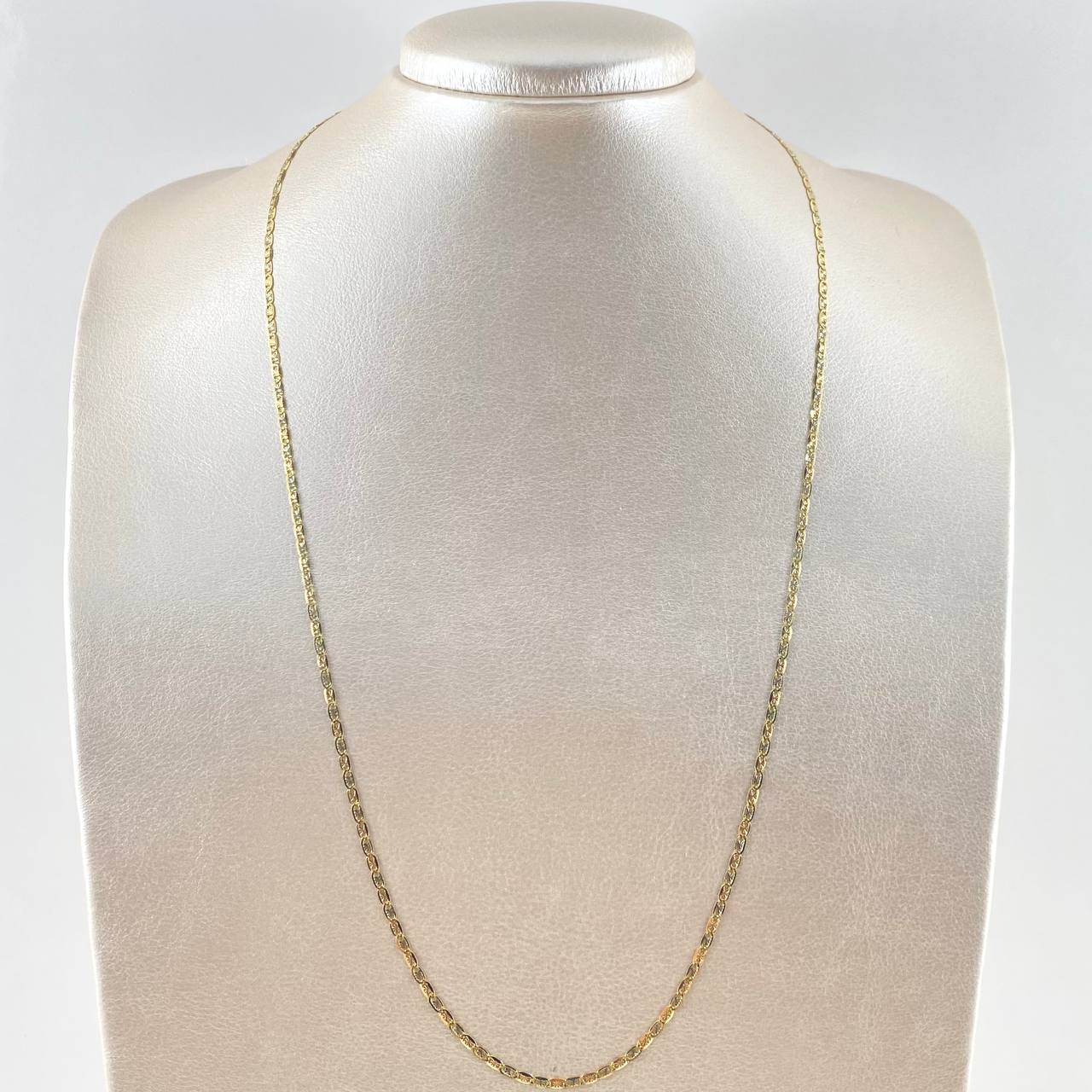 Cadena Plana 3.55gr / 60cm / 2.2mm Diamantada Tres Oros +3 18K ©