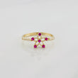 Anillo Flor 1.5g / T7 1/4 Oro Amarillo 18K