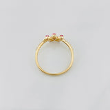 Anillo Flor 1.5g / T7 1/4 Oro Amarillo 18K