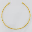 Rope Bracelet 1.35g / 8 in / 2.18mm Yellow Gold 18K