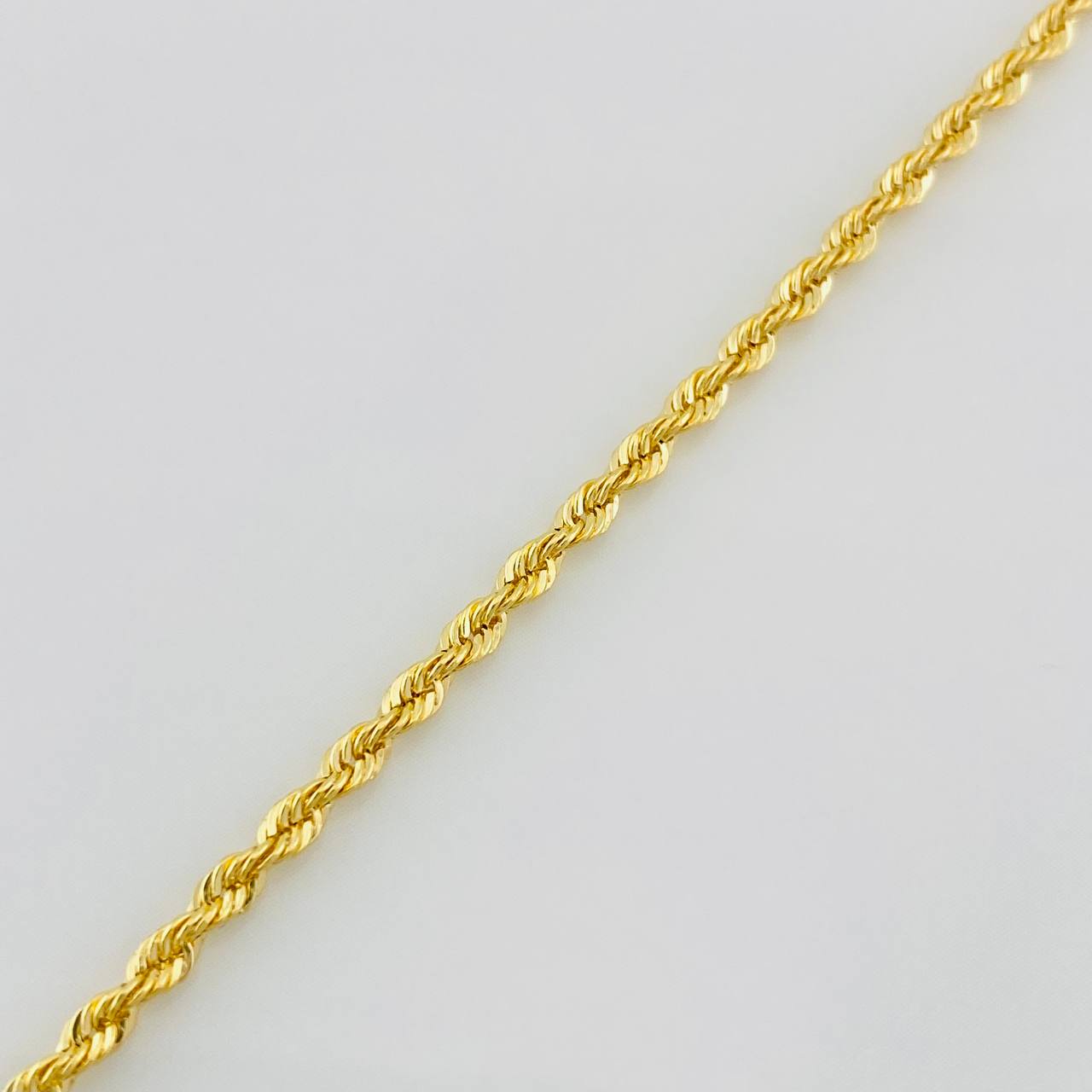 Rope Bracelet 1.35g / 8 in / 2.18mm Yellow Gold 18K