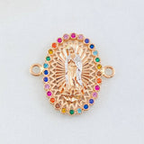 Herraje Herraje Virgen Guadalupe 3.95gr / 1 in / Dos Oros Blanco Rosa 18K