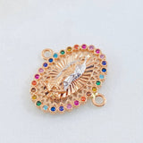 Herraje Herraje Virgen Guadalupe 3.95gr / 1 in / Dos Oros Blanco Rosa 18K