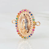 Herraje Herraje Virgen Guadalupe 3.95gr / 1 in / Dos Oros Blanco Rosa 18K