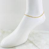 GC Anklet 3.15gr / 10.5in / 18K Gold