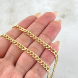 Cadena Cubana 6.2gr / 19 3/4 in / Oro Amarillo +1 18K *