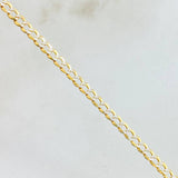 Cadena Cubana 4.85gr / 17 3/4 in / Dos Oros Amarillo Blanco +3 18K