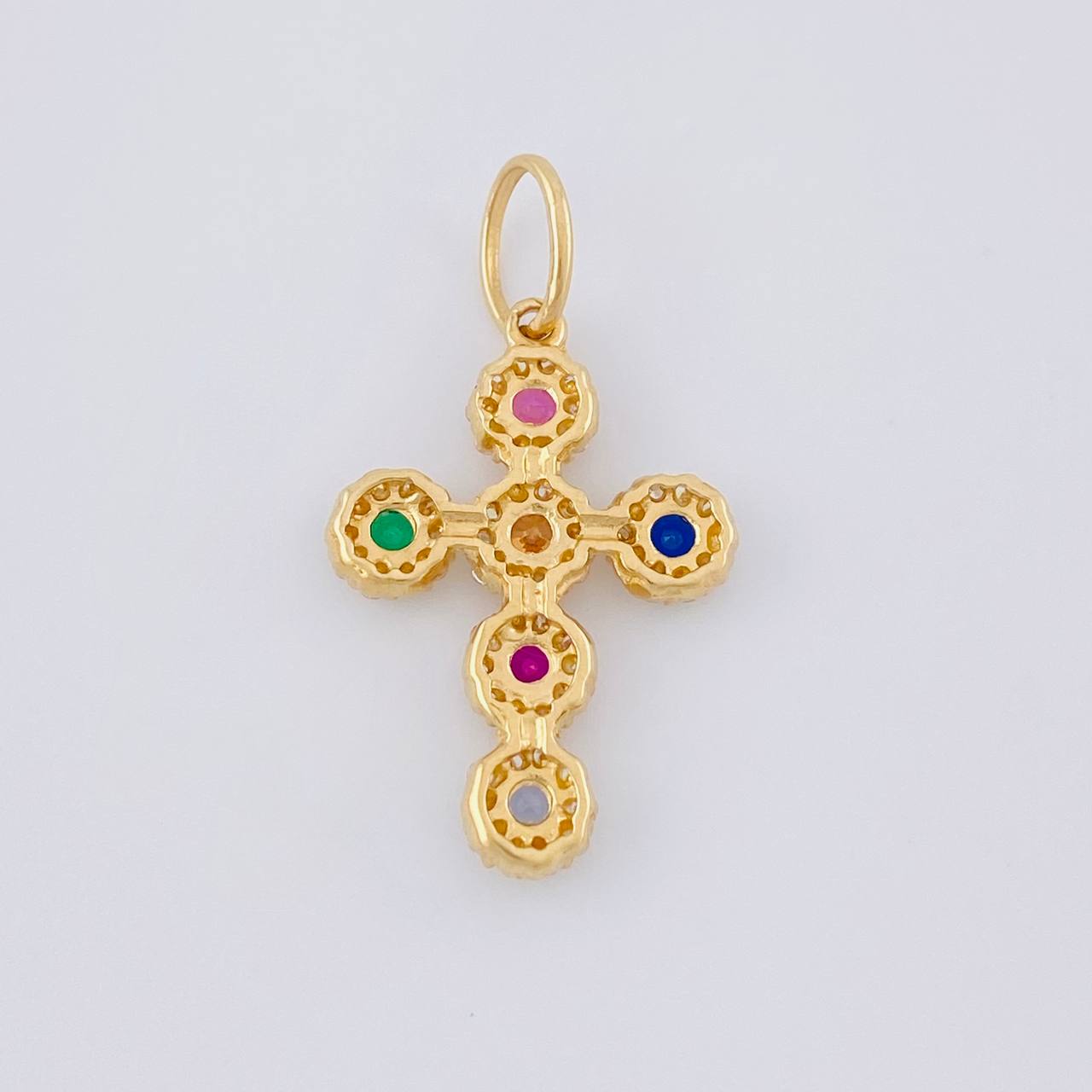 Dije Cruz Tupida 1.9g / 1 in Oro Amarillo 18K