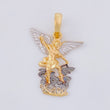 Pendant Saint Michael Archangel 2.45g / 1 in Two-tone Yellow White Gold 18K