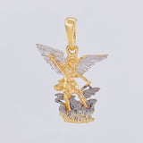 Pendant Saint Michael Archangel 2.45g / 1 in Two-tone Yellow White Gold 18K