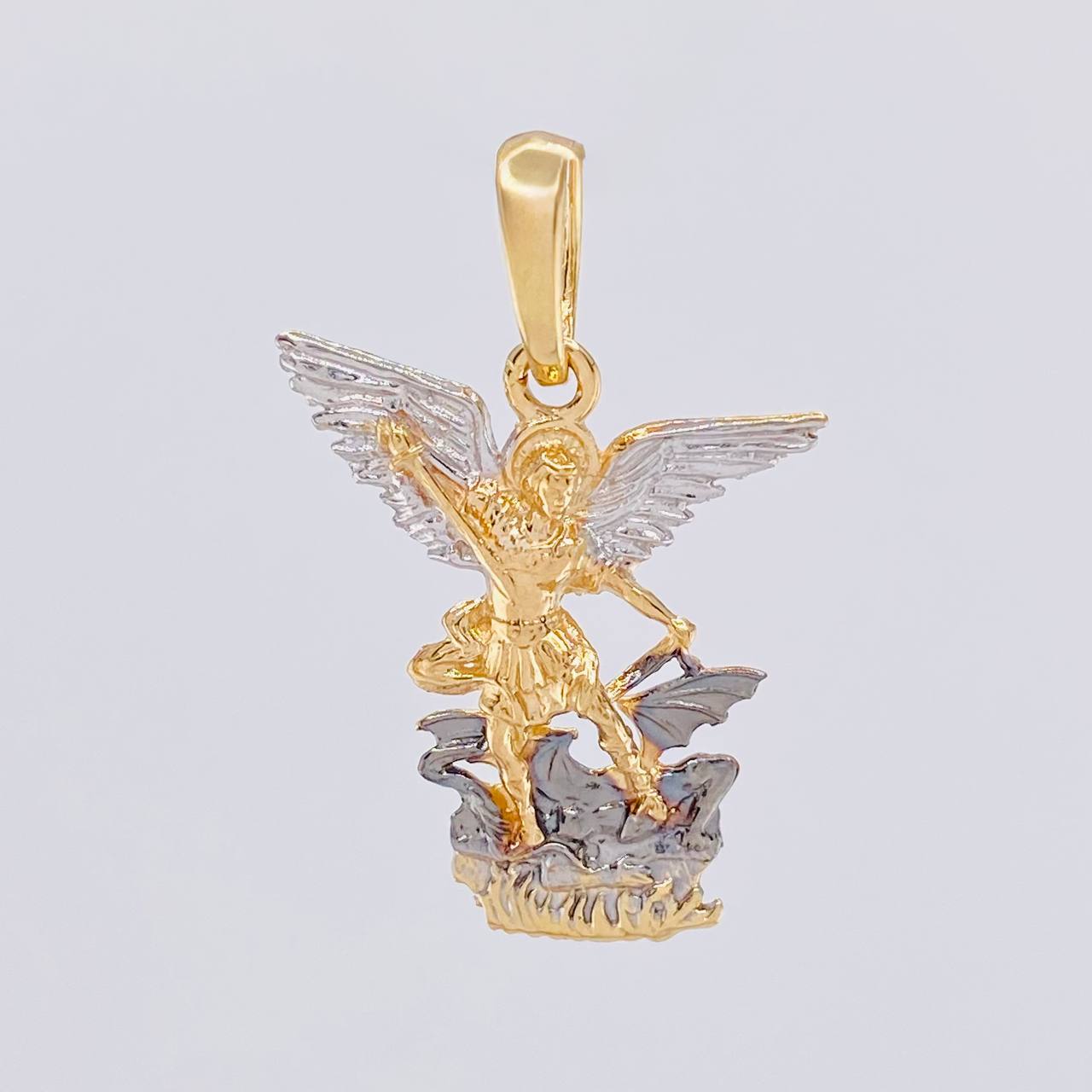 Pendant Saint Michael Archangel 2.4g / 1 in Two-tone Yellow White Gold 18K