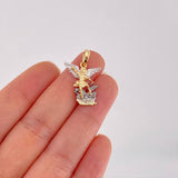 Pendant Saint Michael Archangel 2.4g / 1 in Two-tone Yellow White Gold 18K