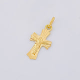 Pendant Cross Christ Curved Tips 0.75g / 1 in Yellow Gold 18K