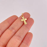 Dije Cruz Cristo Puntas Curvas 0.75g / 1 in Oro Amarillo 18K