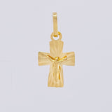 Christ Cross Pendant 0.6g / 3/4 in Yellow Gold 18K