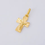 Christ Cross Pendant 0.6g / 3/4 in Yellow Gold 18K