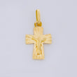 Christ Cross Pendant 0.6g / 3/4 in Yellow Gold 18K