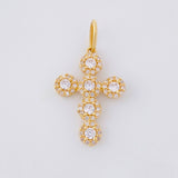 Dije Cruz Tupida 2g / 1 in Oro Amarillo 18K