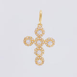 Dije Cruz Tupida 2g / 1 in Oro Amarillo 18K