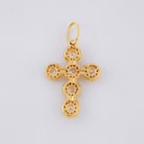 Dije Cruz Tupida 2g / 1 in Oro Amarillo 18K