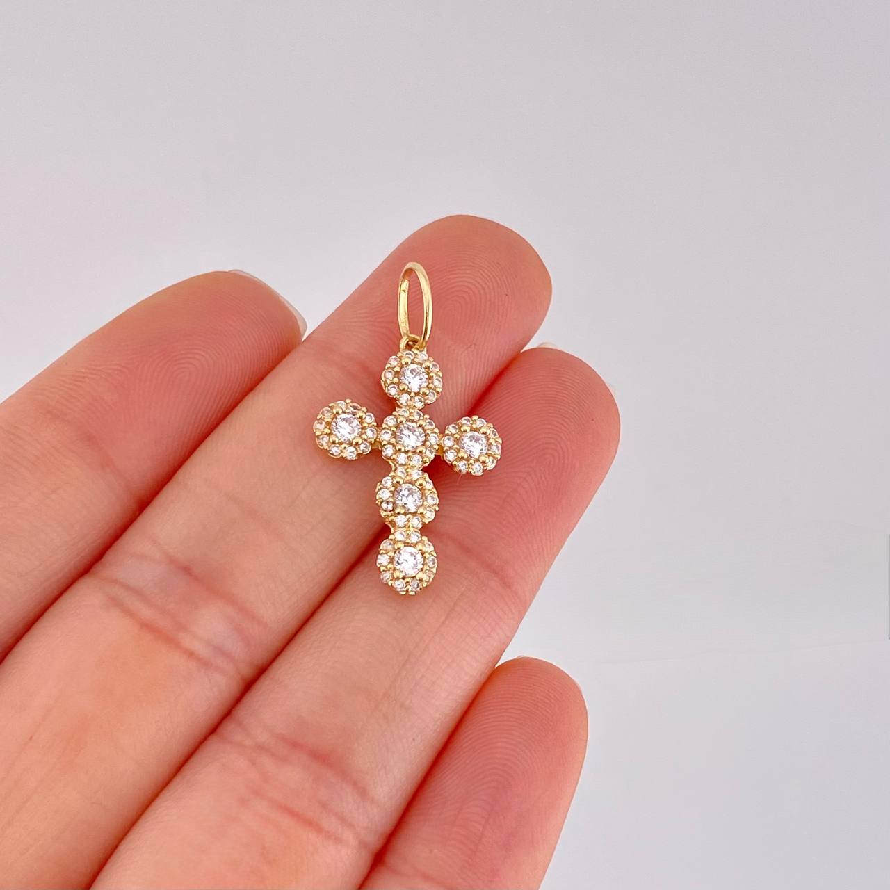 Dije Cruz Tupida 2g / 1 in Oro Amarillo 18K
