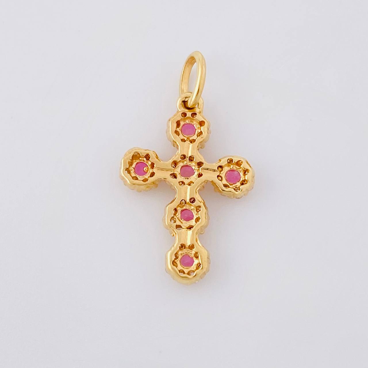 Dije Cruz Tupida 1.35g / 1 in Oro Amarillo 18K